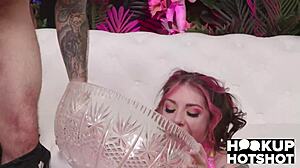 brenna mckenna gags deepthroat nade nasty's cock choking cum covered face fuck