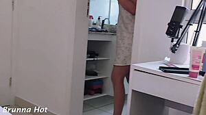 steamy play with slutty sister-in-law while girlfriend works late