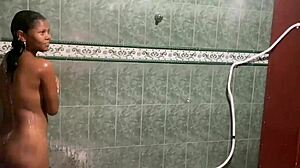 Hermana, spied showering, ends up with my cock slamming her big tits and squirting pussy?