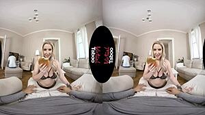 Blonde milf handjobs big cock better than yours in taboo POV cowgirl