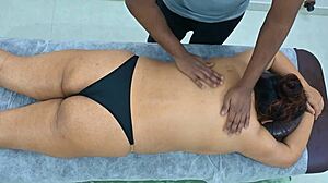 Desi black boy massages huge latina ass cheeks teasingly