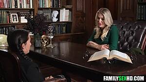 Adam's Step Family Foursome With Mom And Daughter