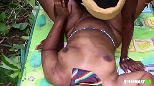 i CANT STOP cheating on husband with local ranch farmer's BIG BLACK COCK doggystyle bent over outdoor ebony cum