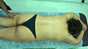 Desi black boy massages huge latina ass cheeks teasingly