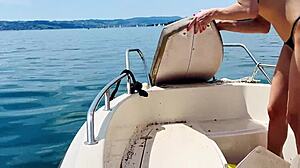 omg summer heat got me washing this boat in my sexy thong bikini feeling so hot...