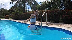 Lola Bunny's Yessica Bunny Petite Ass Poolside Outdoors Natural Tits Tease