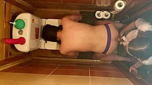 watch beautiful mistress dominate hubby with huge strap-on anal homemade