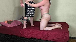 Shoving entire fist deep into muscular trans ass for intense fisting