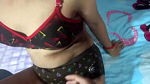 indian desi girlfriend bends over for boyfriend's rough doggystyle pounding on her fat ass