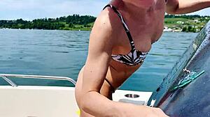 omg summer heat got me washing this boat in my sexy thong bikini feeling so hot...