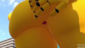 Giantess toy chica craves massive furry growth spurt