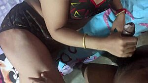 indian desi girlfriend bends over for boyfriend's rough doggystyle pounding on her fat ass