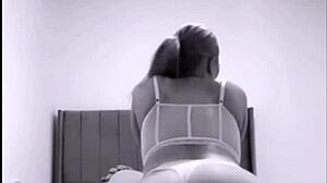 horny british girlfriend's slutty webcam tease