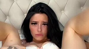 horny british girlfriend's slutty webcam tease