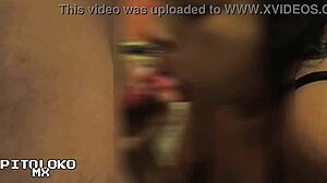 Semen Sprays Huge Natural Tits of Screaming Latina Schoolgirl Friend