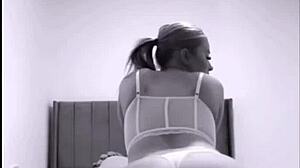 horny british girlfriend's slutty webcam tease