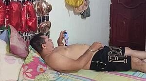 stepmom caught me jerking off n i ended up balls deep in her fat ass!!