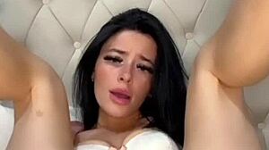 horny british girlfriend's slutty webcam tease
