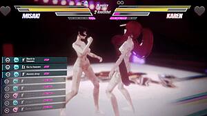 lesbian futanari fingering pussies licking muff diving masturbation battle 😈🔥