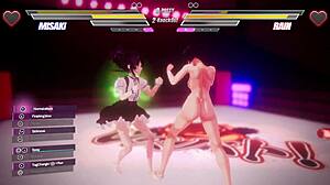 lesbian futanari fingering pussies licking muff diving masturbation battle 😈🔥