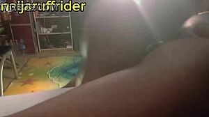 chubby amateur babe with BIG TITS rides HUGE COCK at midnight to music