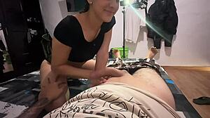 University girl gives such a tasty deepthroat suck on huge cock pov