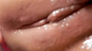 naughty colombian babe spreads ass cheeks masturbating wet pussy on bed