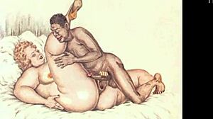 vintage drawings from antique retro collection