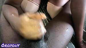 amateur ebony babe bedroom bj on big black monster cock shaved wet pussy lover