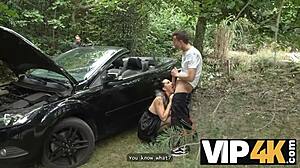 hot mature brunette Texas Patti turns on strangers publicly