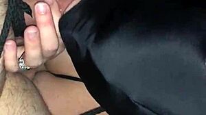 bound masked sucker teases throbbing cock deeply