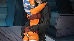 GRIPPING those ORANGE BOOBS tight!!