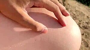 wanna see teen get creampied right on public beach during outdoor sex?