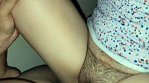 chubby latina stepsis spreads hairy pussy for easy creampie fuck