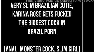 Karina Rose's Slim Body Takes Brazil's Biggest Cock Anal ATM Dirty Talk Ride