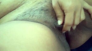 homemade fan treat massaging my curves and full natural chest closeup delight