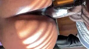Str8Rich Pummels Hot Ebony Baddie's Dripping Tight Creamy Pussy Doggy Style!