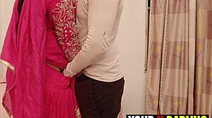 punjabi stepmom's steamy winter stand-up pounding session