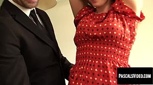 hey this bound british bitch rides that hard cock doggystyle with natural tits bouncing for total maledom submission