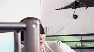 Horny Slovakian Freya Dee Blindfolded Blows Roommates Huge Cock