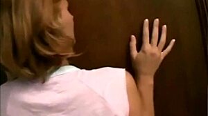 Redhead Boldly Explores Stairwell in Intense POV View