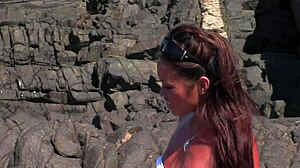 oh man asian tourist jade sin gets her holes double penetrated by two hung strangers on beach