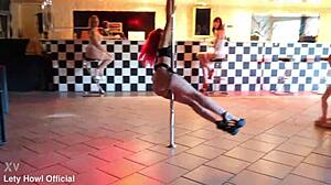 Noochka seduces Marie Lumacarie into lesbian kissing fingering squirting toy play party