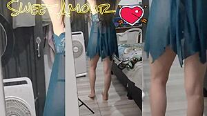 i slip into sexy lingerie just for you crotchless panties revealed