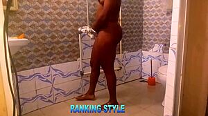 chubby bathroom babe with milky tits rides big cock doggystyle after deepthroat