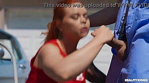 wanna join this athletic redhead deepthroating muscled guy in muscle car pov cumshot?