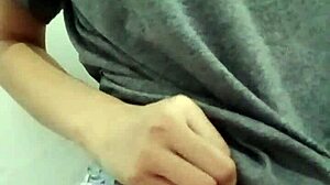Leaked footage shows curvy young latina groping her big natural tits hornily