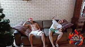 mamãe noel, ready for your first christmas dp with two monster cocks stretching you?