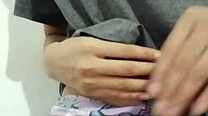 Leaked footage shows curvy young latina groping her big natural tits hornily