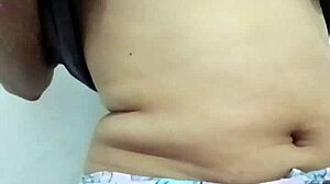 Leaked footage shows curvy young latina groping her big natural tits hornily